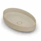 Oval ceramic counter top washbasin made in Italy, Yoel Viadurini