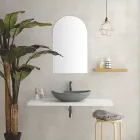 Oval Countertop Washbasin in Glossy Ceramic Made in Italy - Jumper Viadurini