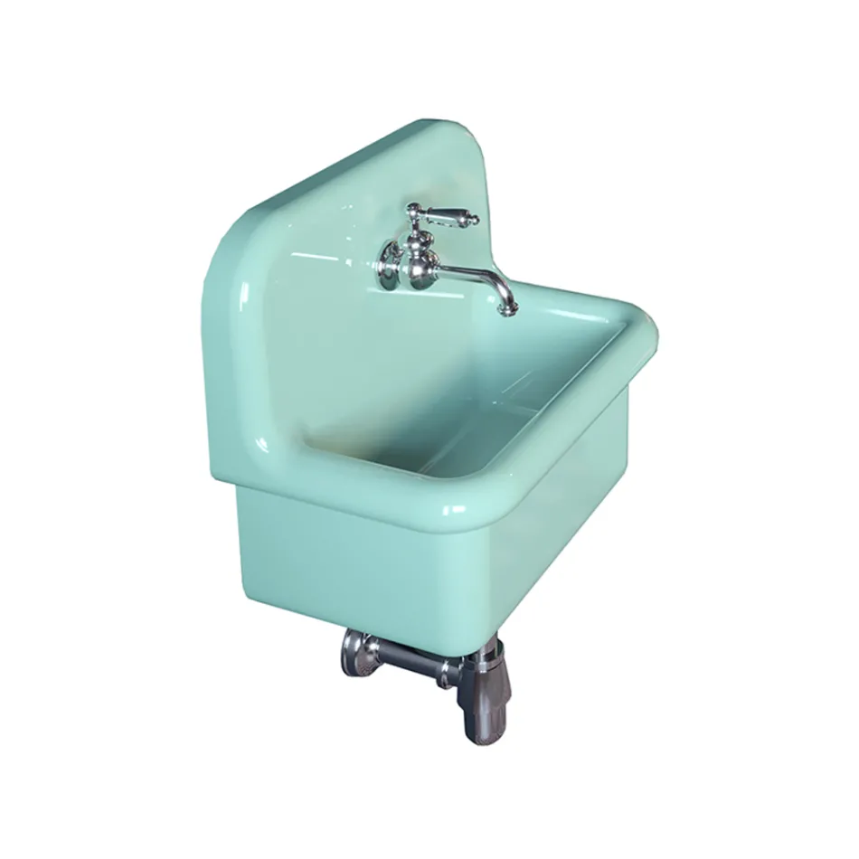Washbasin for Furnishing the Bathroom in Water Green Single Colour Ceramic - Jasmine Viadurini