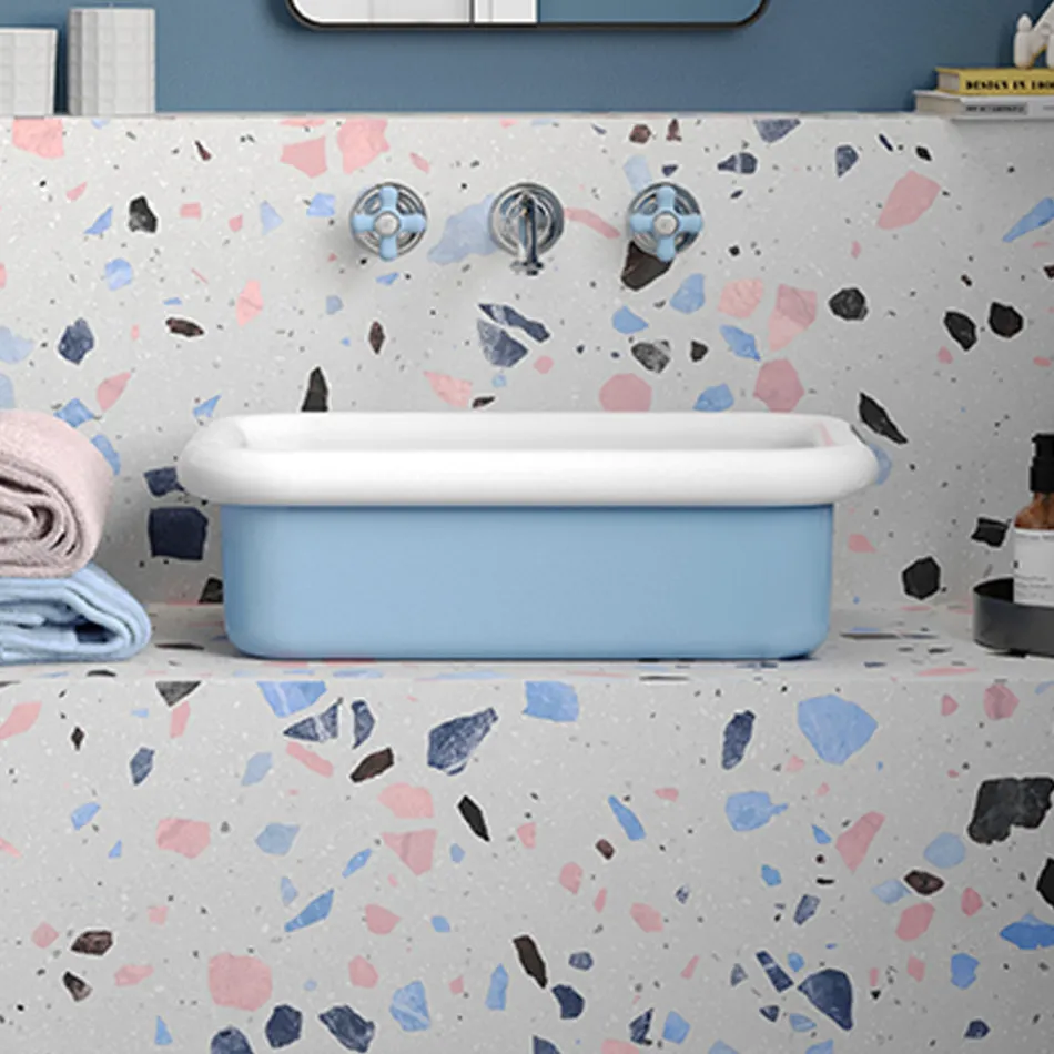 Rectangular Ceramic Countertop Washbasin - Holly Viadurini