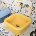 Rectangular Ceramic Countertop Washbasin - Marine Viadurini