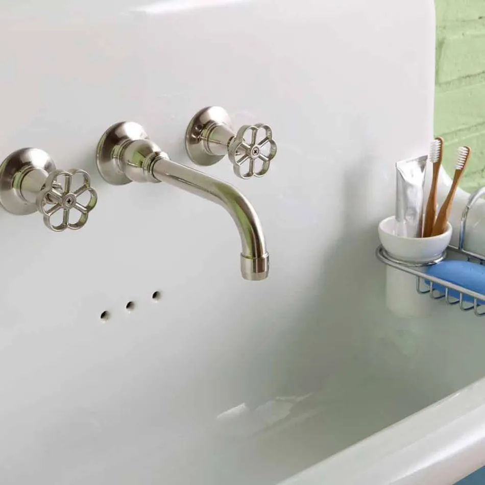 Henry wall-mounted rectangular ceramic washbasin Viadurini