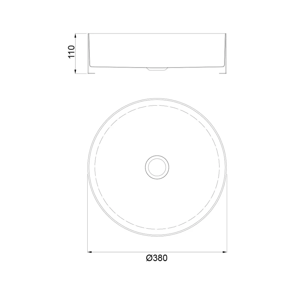 Round countertop washbasin in stainless steel in different finishes - Fiordaliso Viadurini