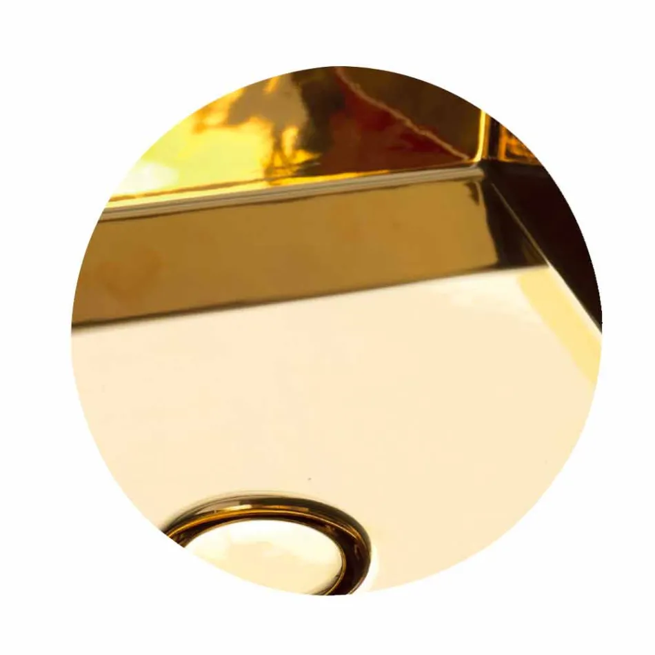 Modern design round ceramic countertop washbasin Star Round 40 cm Viadurini