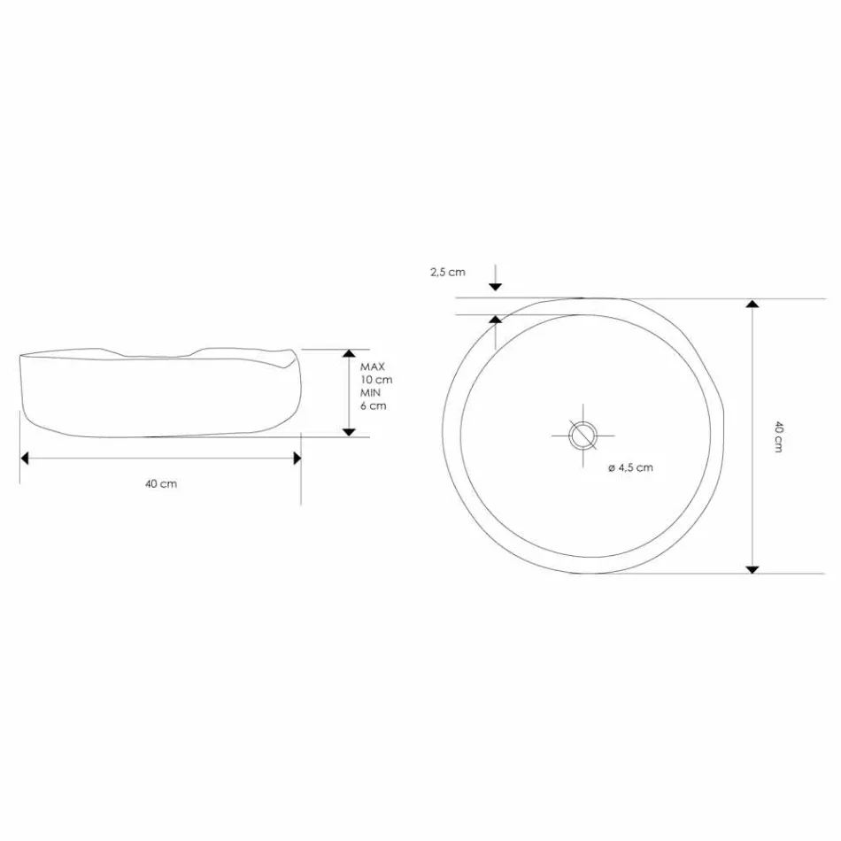 Modern Countertop Washbasin in Natural Polished Natural Teak - Zino Viadurini