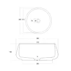 Round Countertop Washbasin Made of Cement and Resin - Ibisco Viadurini