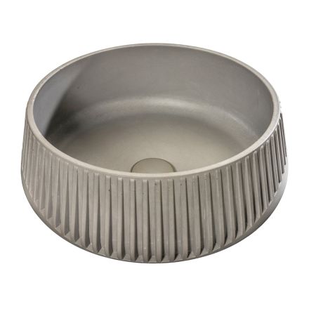 Round Countertop Washbasin Made of Cement and Resin - Ibisco Viadurini