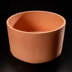 Round Countertop Washbasin Made of Mali Orange Terrazzo - Azalea Viadurini