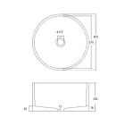 Round Countertop Washbasin Made of Mali Orange Terrazzo - Azalea Viadurini