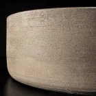 Round Grey Clay Washbasin Made in Italy - Tatiana Viadurini