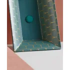 Semi-recessed washbasin in Fire Clay of Different Finishes Made in Italy - Ultima Viadurini