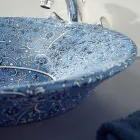 Semi-recessed washbasin in Fire Clay in different finishes Made in Italy - Capatosta Viadurini