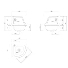 Angular Wall-hung Washbasin in White and Colored Ceramic 42 cm - Angelino Viadurini