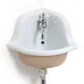 Angular Wall-hung Washbasin in White and Colored Ceramic 42 cm - Angelino