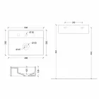 Suspended ceramic washbasin Sun 50x35 cm, different colours available Viadurini