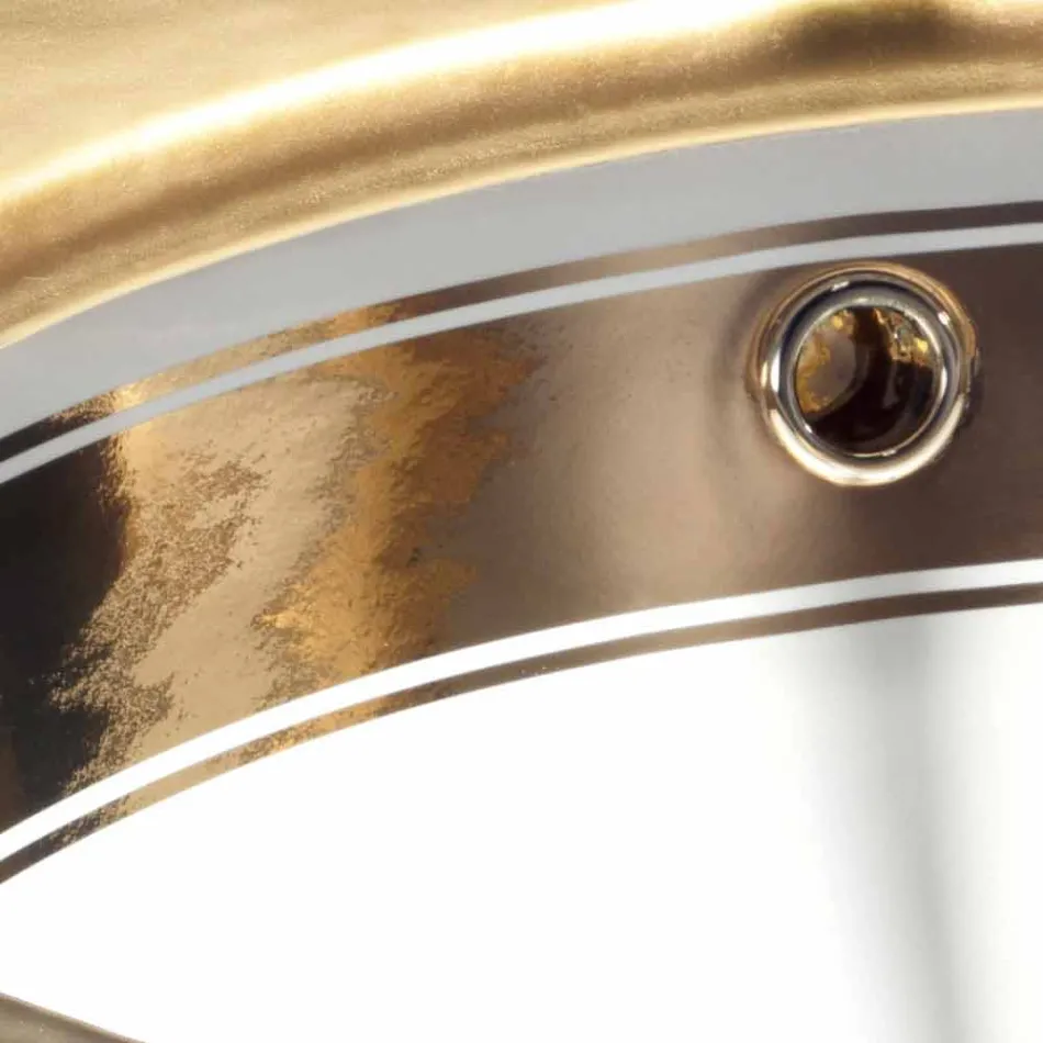 Baroque undermount sink in fire clay and gold made in Italy, Aegean Viadurini