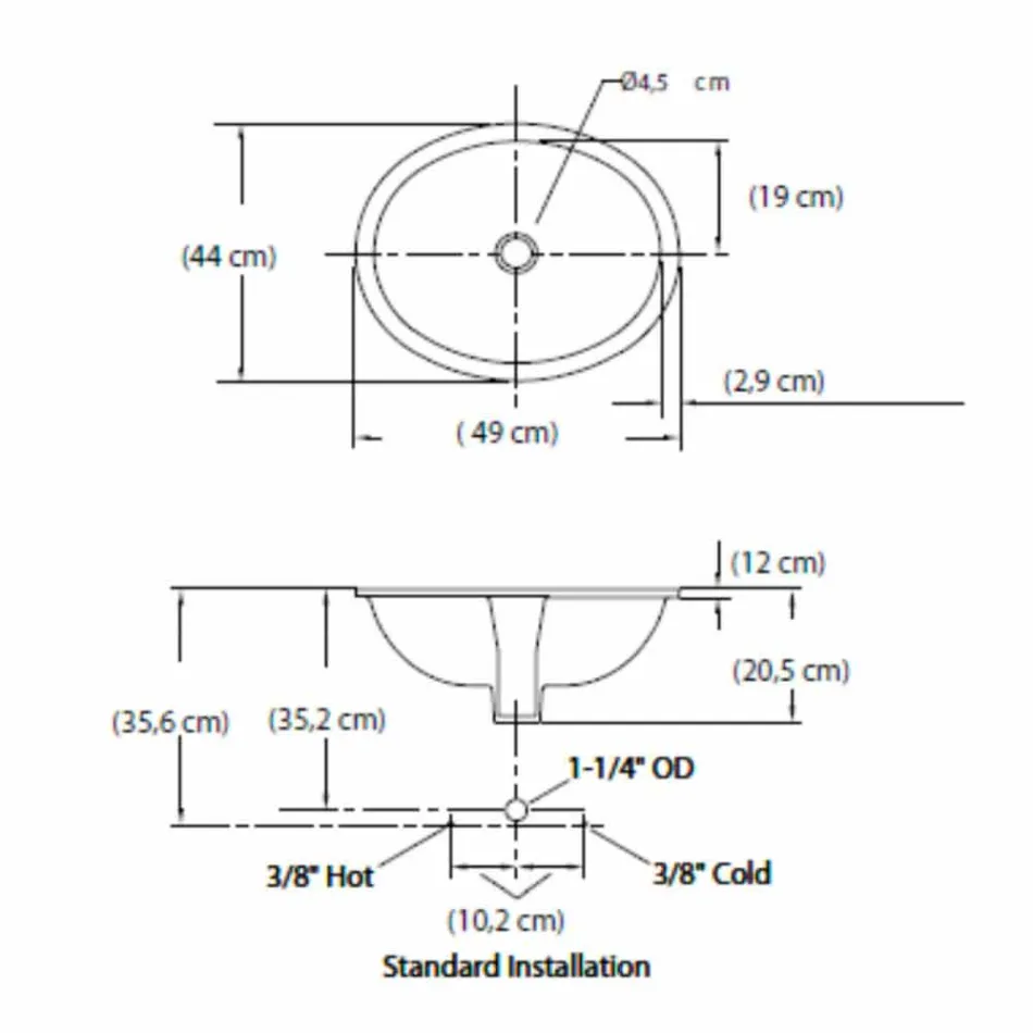 Undermount sink in fire clay and gold handmade in Italy, Aegean Viadurini