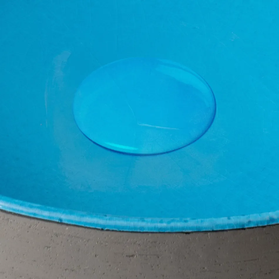 Countertop Washbasin in Dark Raku Made in Italy - Drip Viadurini