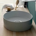Sun Circle modern ceramic countertop round washbasin diameter 40 cm