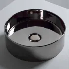 Sun Circle round ceramic washbasin with a diameter of 40 cm Viadurini