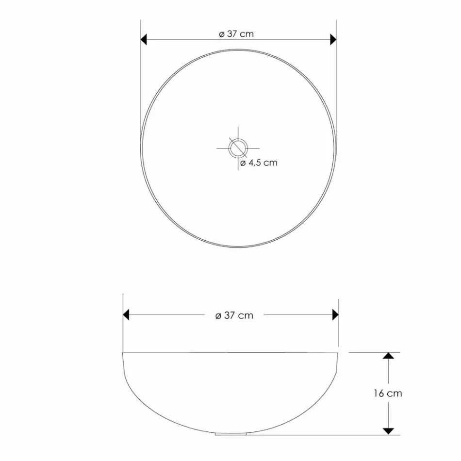 Round modern countertop washbasin in nickel metal Loano Viadurini