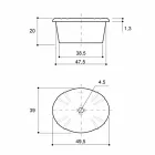 Round recessed washbasin in classic porcelain made in Italy, Santiago Viadurini