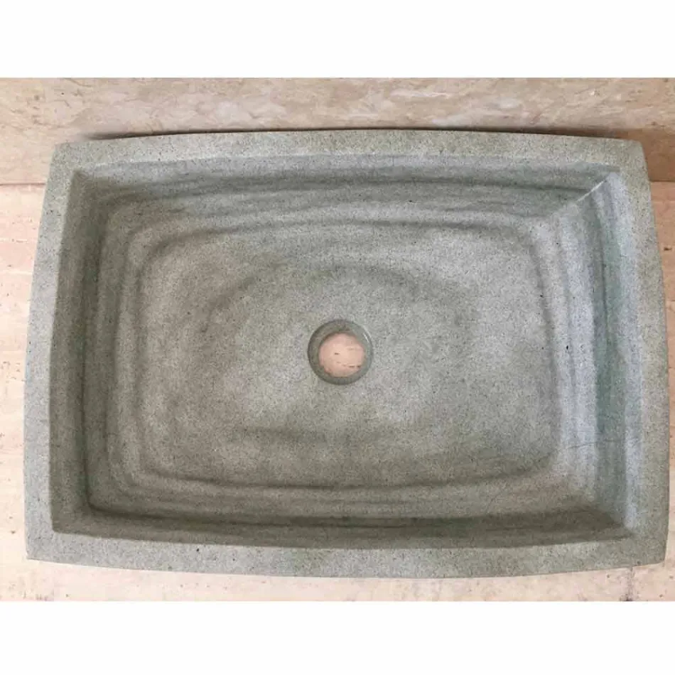 Design green countertop washbasin in Hilda stone Viadurini