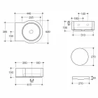Countertop design washbasin / suspension made in Italy Tor Viadurini