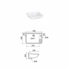 Suspended Handwashbasin in Classic Design Ceramic, Made in Italy - Nausica Viadurini