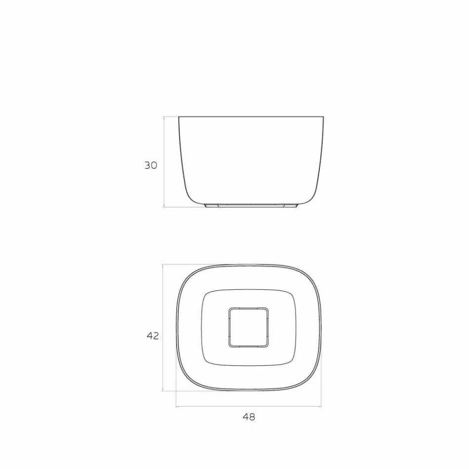 Free-standing freestanding bowl sink made in Italy, Lallio Viadurini