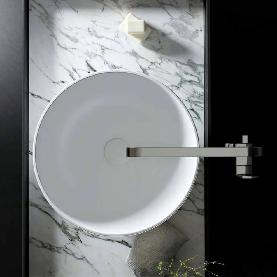 Circular freestanding standing washbasin made in Italy, Donnas Viadurini