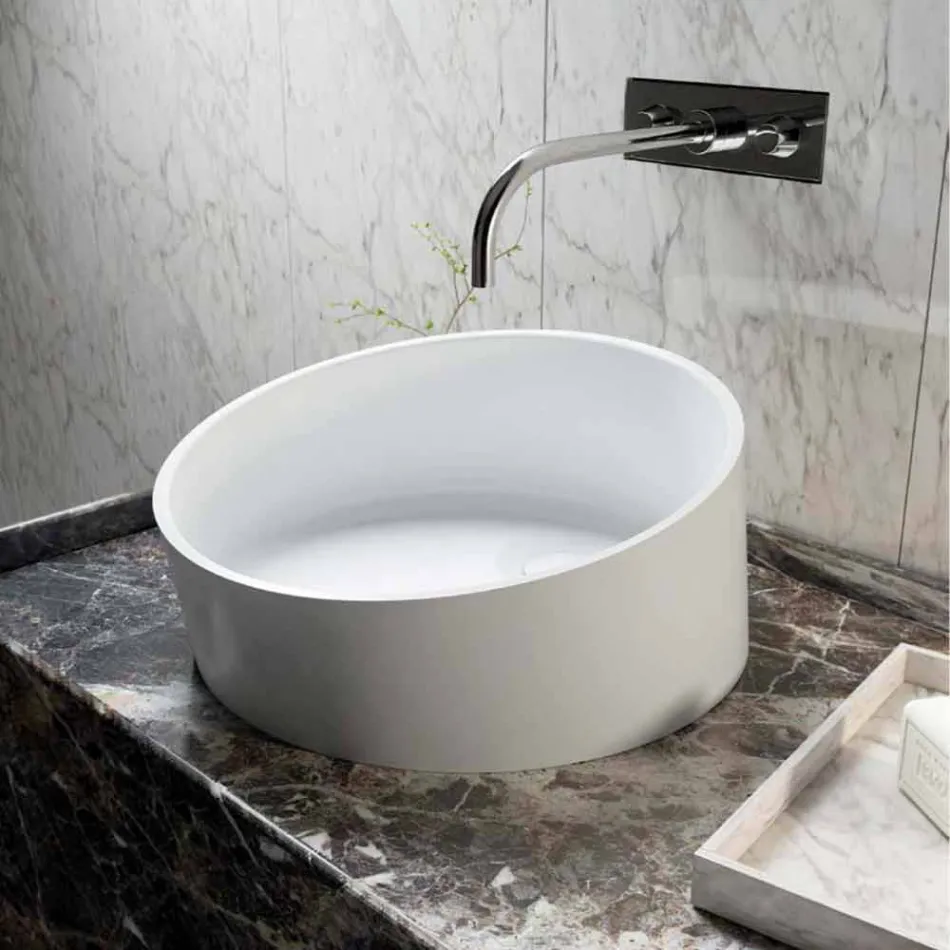 Free standing freestanding circular sink made in Italy, Dubino Viadurini