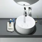 Round design countertop washbasin produced in Italy, Forino Viadurini