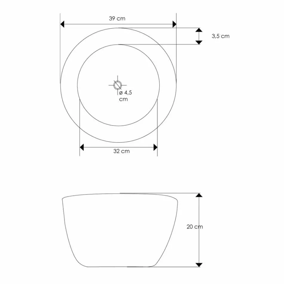 Vigevano modern countertop washbasin in natural teak wood Viadurini