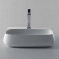 Countertop / wall hung sink in ceramic L 55cm made in Italy, Gais