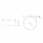 Design Countertop White Resin Sink with Central Drain - Moris Viadurini