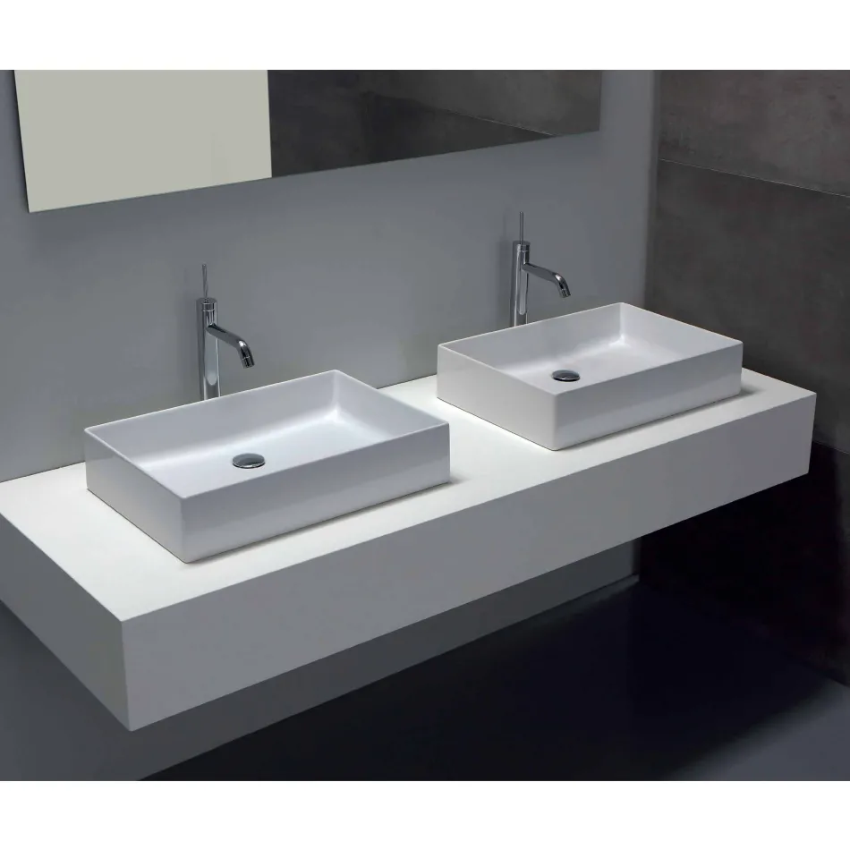 Design washstand in white ceramic or colored Leivi Viadurini