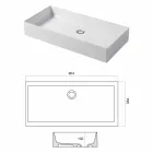 Design washstand in white ceramic or colored Leivi Viadurini