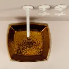 Designer washbasin in bronze ceramic made in Italy Simon Viadurini