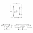 Laura design ceramic washbasin made in Italy Viadurini