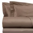 Cotton Satin Sheets Set for Double Bed Solid Colour - Freesia Viadurini