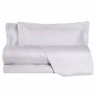 Cotton Satin Sheets Set for Double Bed Solid Colour - Freesia Viadurini