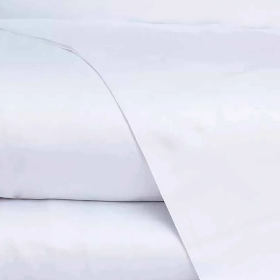 Cotton Satin Sheets Set for Double Bed Solid Colour - Freesia Viadurini