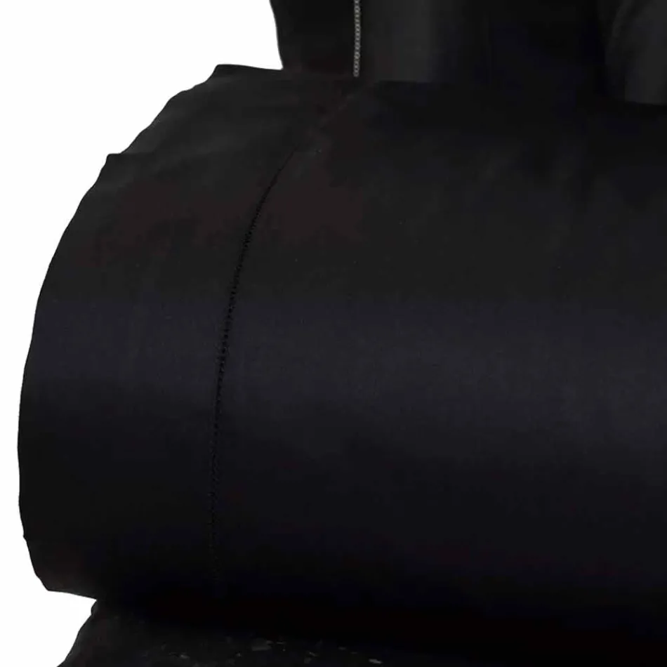 Cotton Satin Sheets Set for Double Bed Solid Colour - Freesia Viadurini