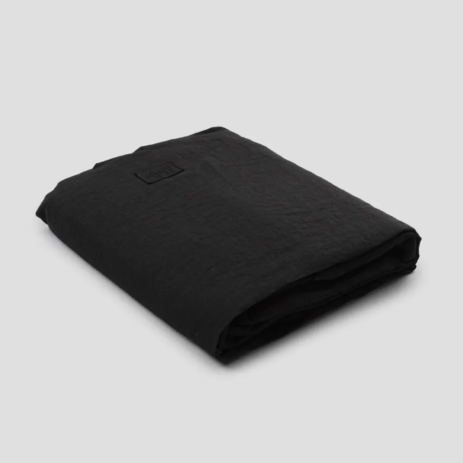 Double fitted sheets in Black Linen, Butter or Old Chalk - Fiumano Viadurini