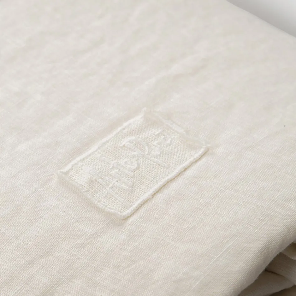 Double fitted sheets in Black Linen, Butter or Old Chalk - Fiumano Viadurini
