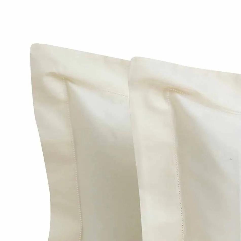 Solid Colour Sheets Complete in Cotton Satin for Double Bed - Hibiscus Viadurini