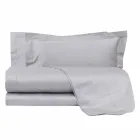 Solid Colour Sheets Complete in Cotton Satin for Double Bed - Hibiscus Viadurini