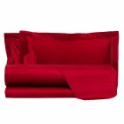Solid Colour Sheets Complete in Cotton Satin for Double Bed - Hibiscus Viadurini