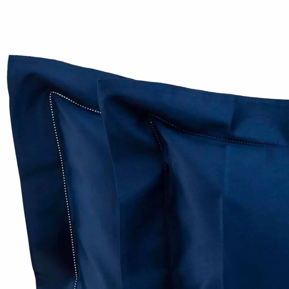 Solid Colour Sheets Complete in Cotton Satin for Double Bed - Hibiscus Viadurini